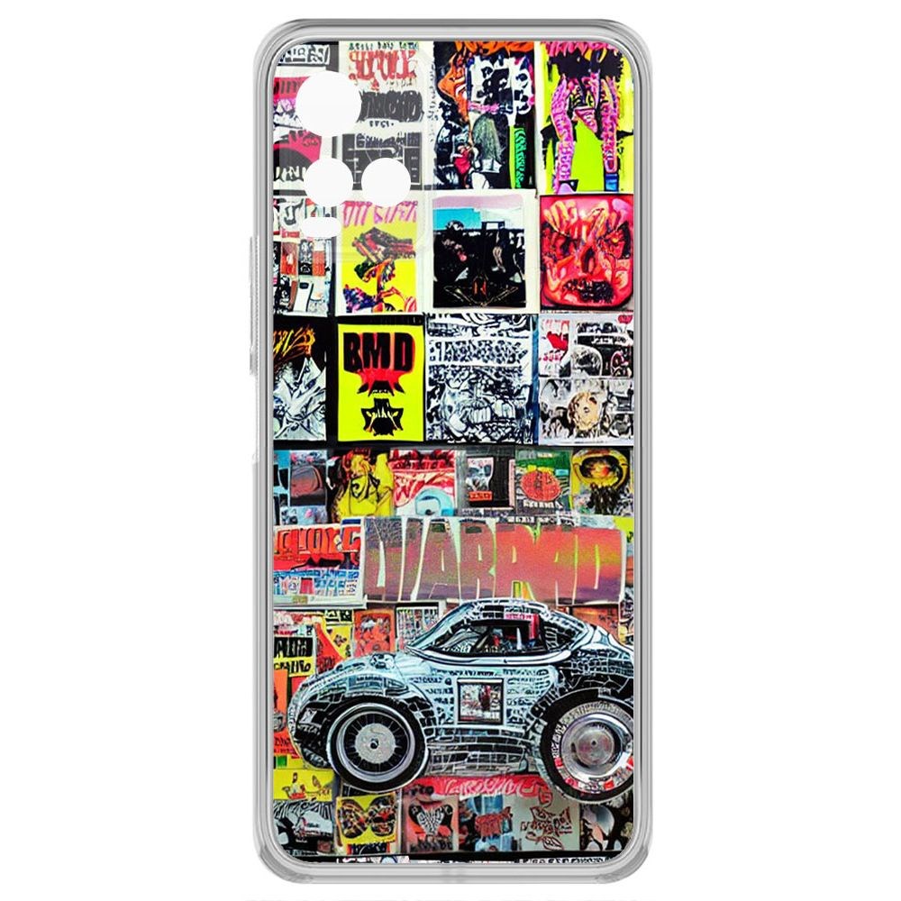 

Чехол-накладка Krutoff Clear Case Автопамфлет для Vivo Y21, Прозрачный