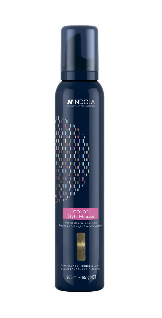 Мусс Indola для волос Color Style Mousse Темный русый 200 мл