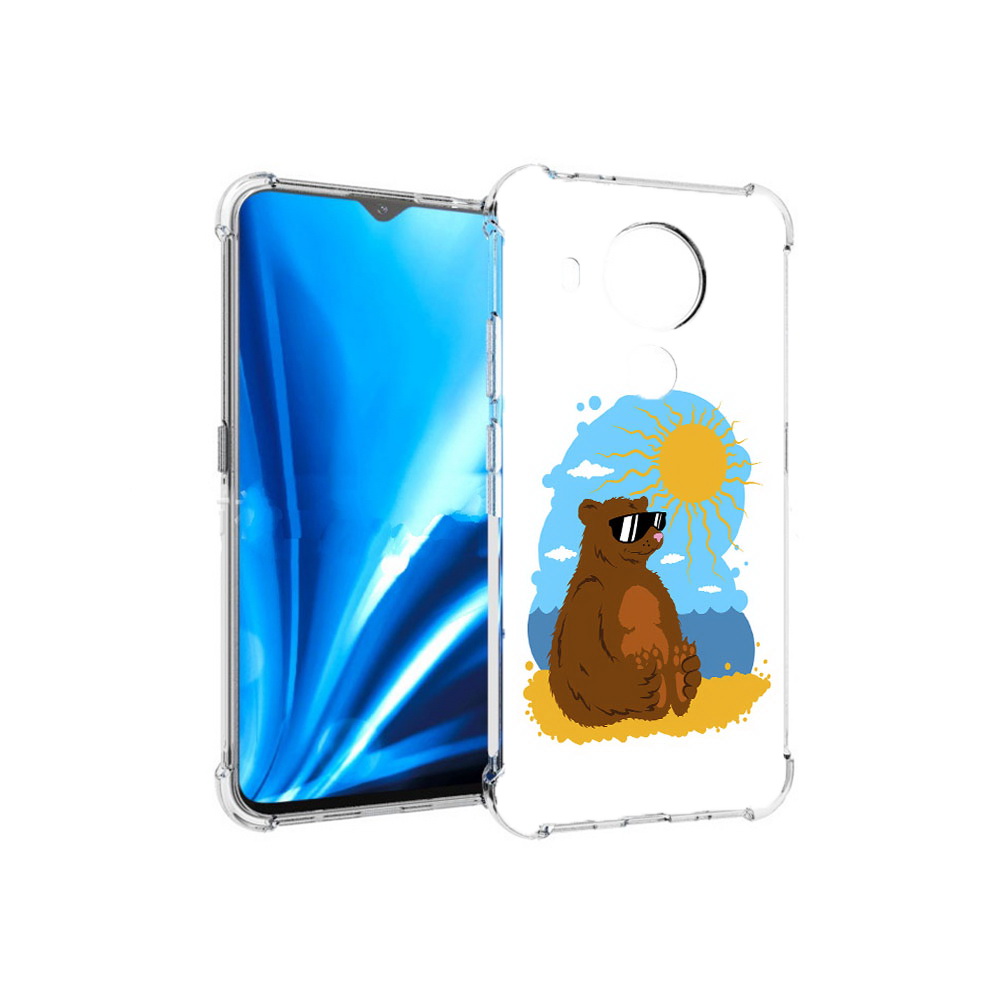 

Чехол MyPads Tocco для Nokia 5.4 медведь на чиле (PT156621.100.468), Прозрачный, Tocco