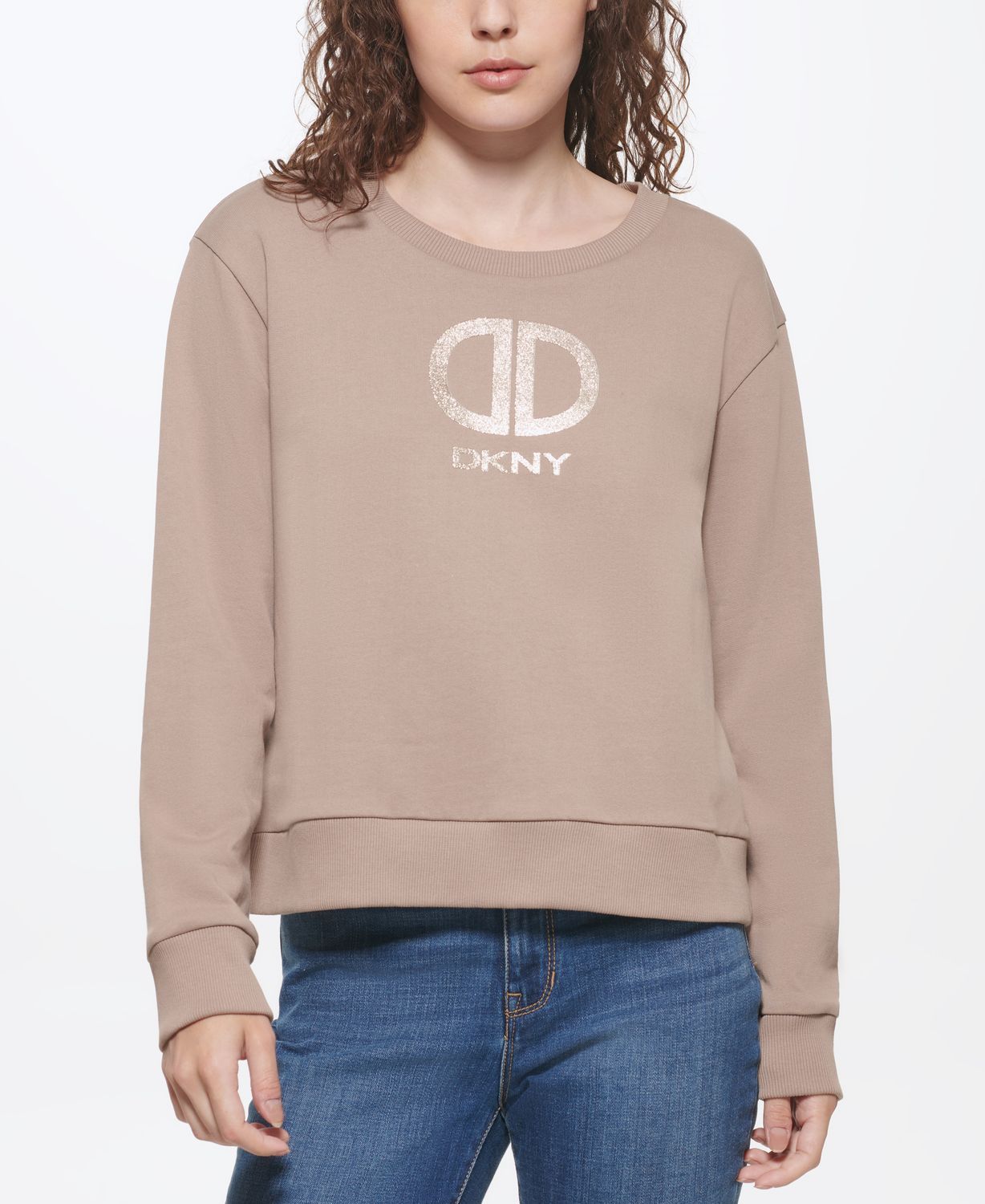 

Свитшот женский DKNY P1KMNGYM бежевый XS, P1KMNGYM