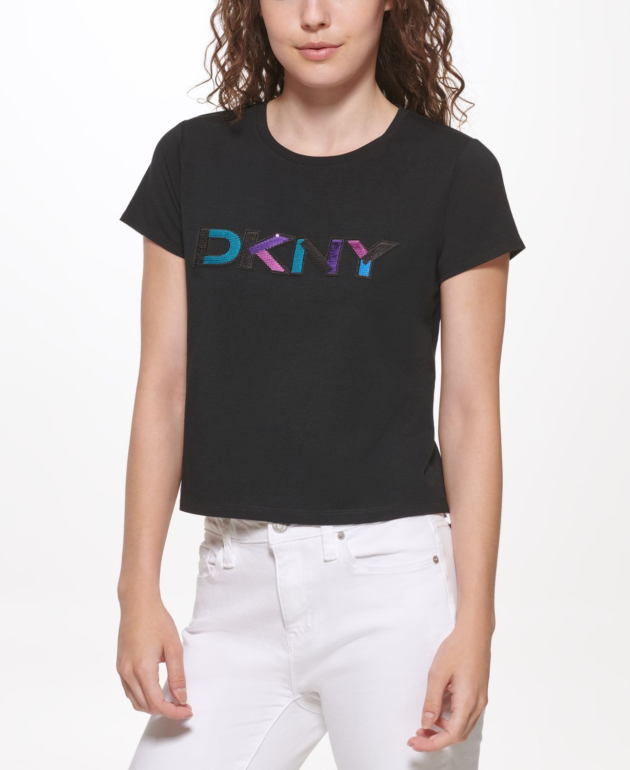 

Футболка женская DKNY P1JMKDNA черная M, P1JMKDNA