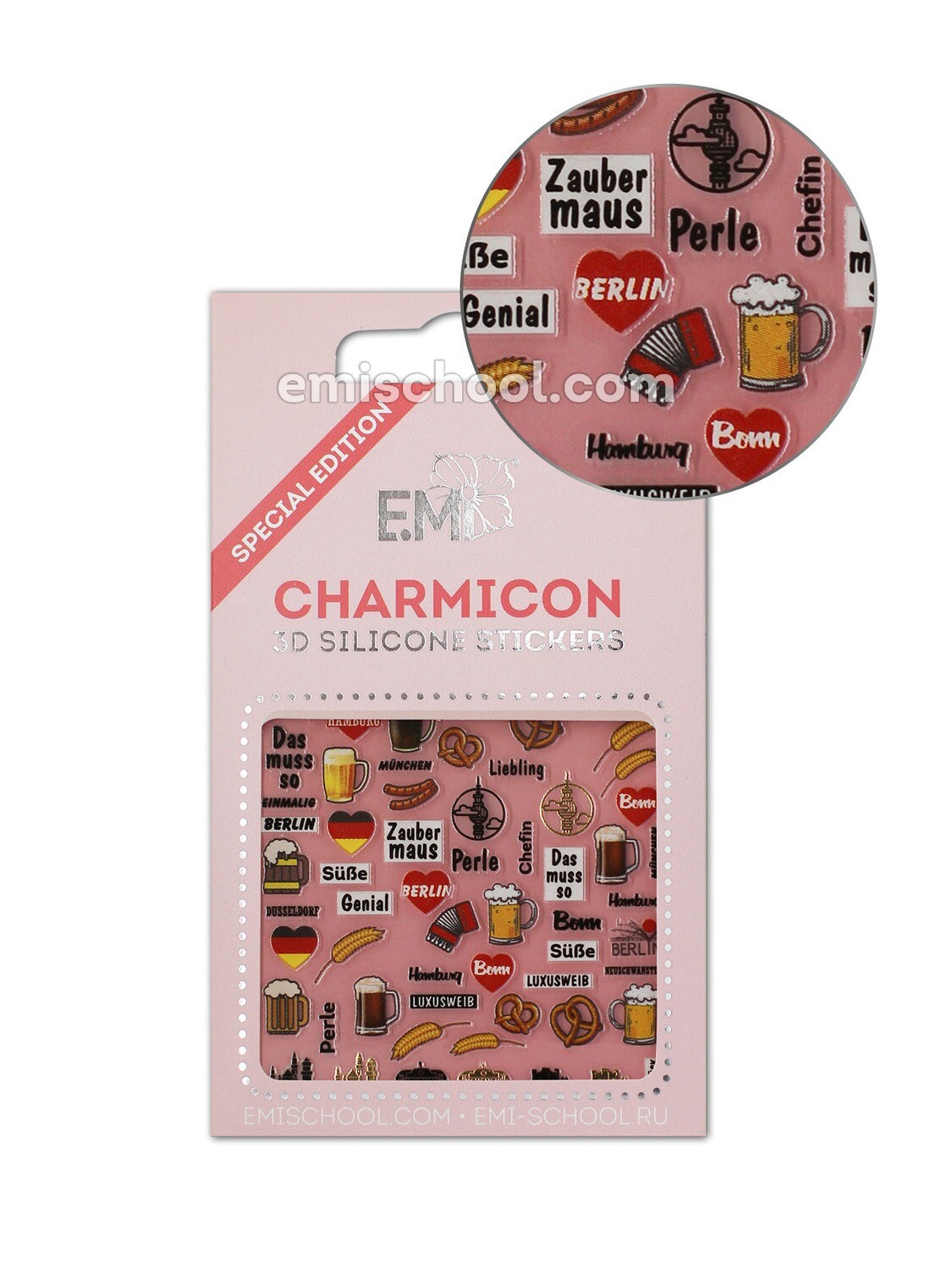 Дизайны для ногтей Emi Charmicon 3D Silicone Stickers Германия 1