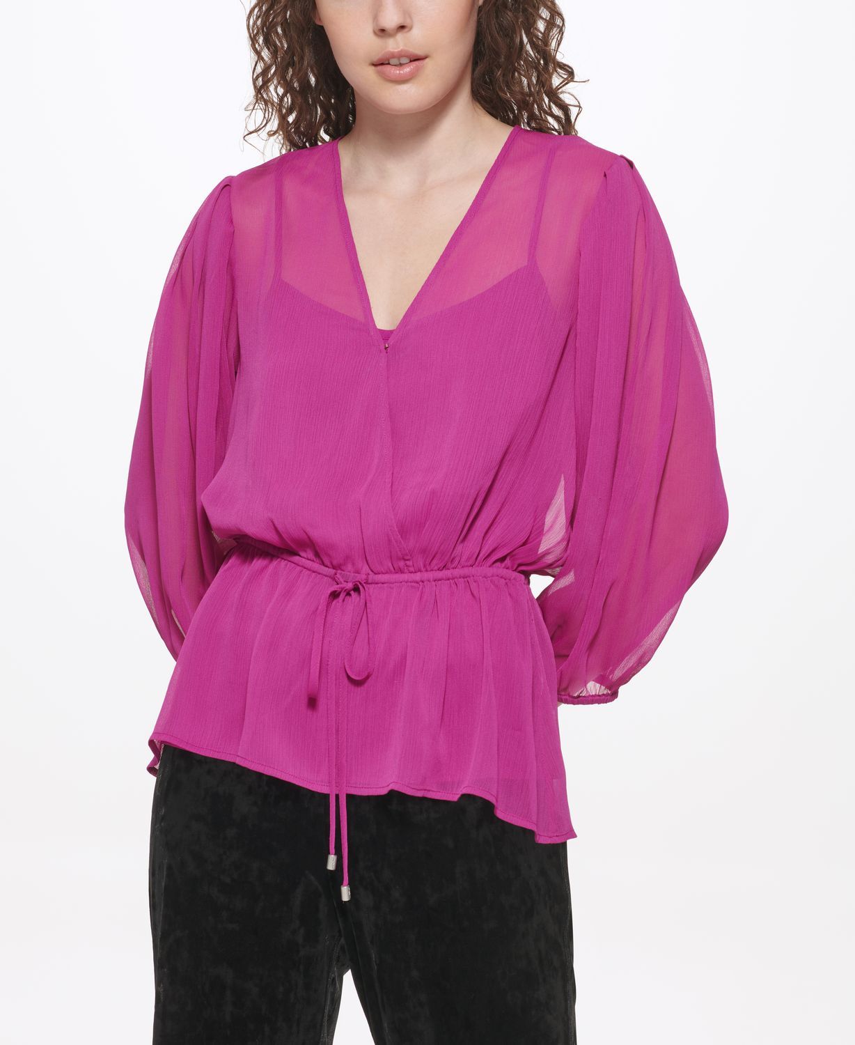 

Блуза женская DKNY P1JA76ET розовая XS, P1JA76ET