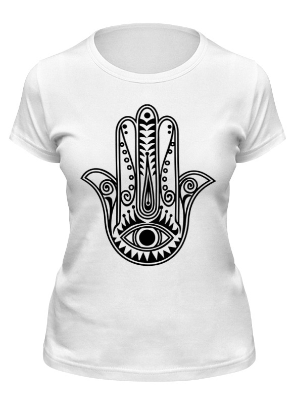 

Футболка женская Printio Хамса (hamsa) белая S, Белый, Хамса (hamsa)