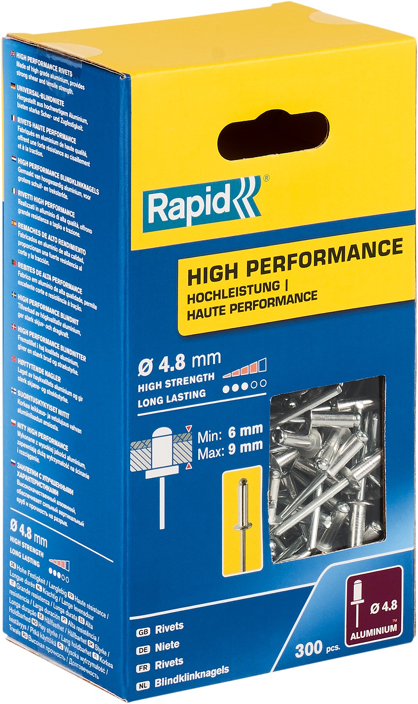 RAPID R:High-performance-rivet заклепка из алюминия d4.8x12 мм, 300 шт