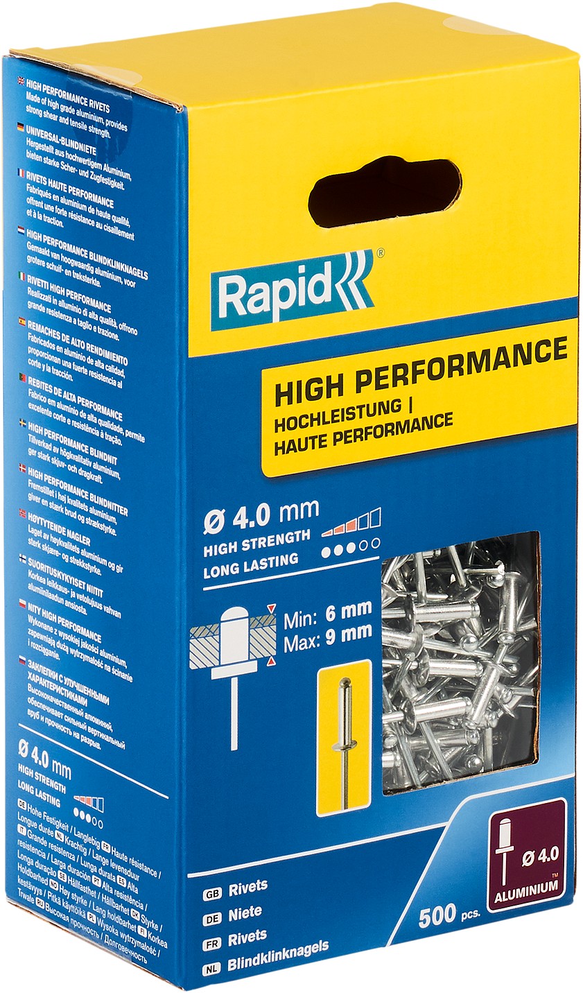 RAPID R:High-performance-rivet заклепка из алюминия d4.0x12 мм, 500 шт