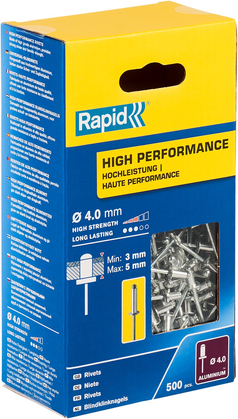 RAPID R:High-performance-rivet заклепка из алюминия d4.0x8 мм, 500 шт