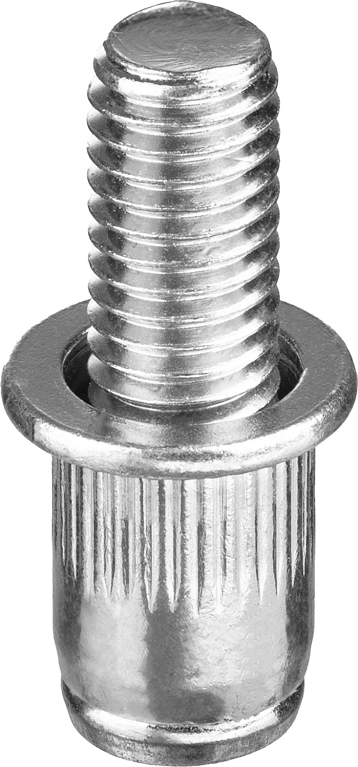 фото Винтовые заклепки bolt, м4 х 8 мм, стальные, штифт 10 мм, 200 шт, kraftool