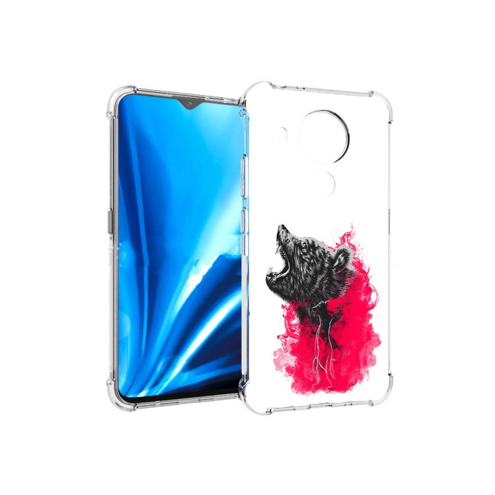 

Чехол MyPads Tocco для Nokia 5.4 медведь в дымке (PT156621.100.463), Прозрачный, Tocco