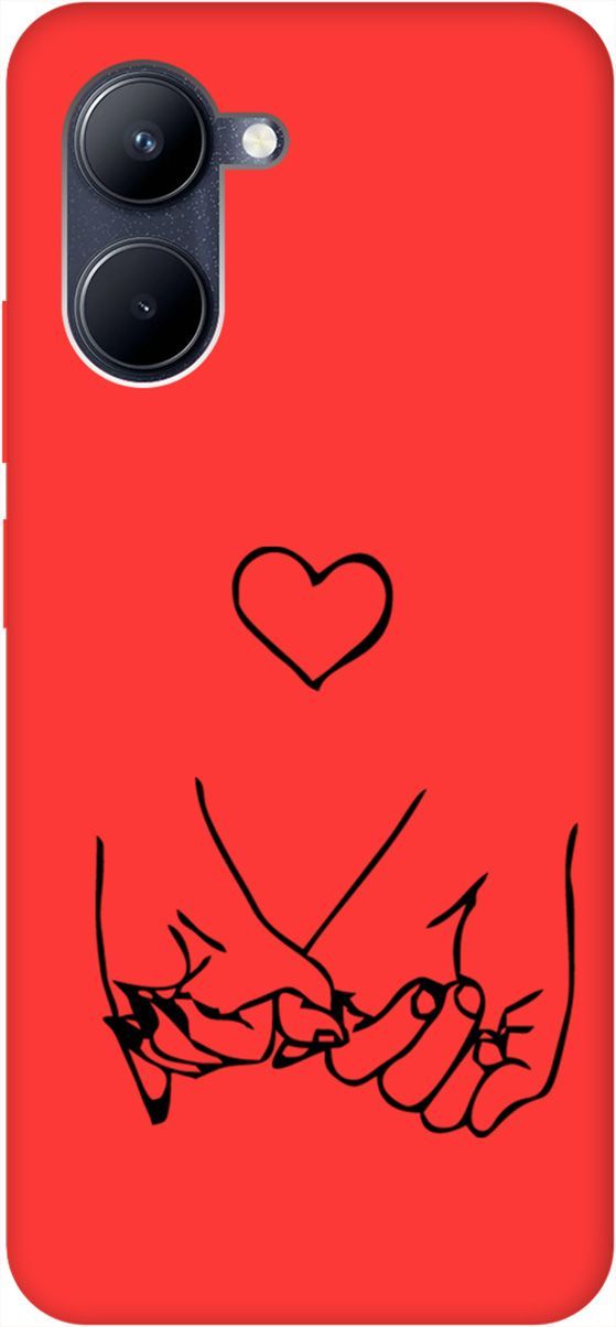 

Чехол на Realme C33 "Lovers Hands" красный, Красный;серый, 1577200