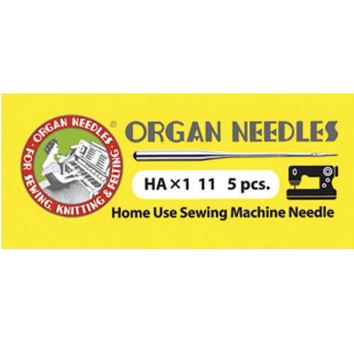Иглы для бытовых швейных машин ORGAN универсальные №75 HA 1/11, уп.5 игл (мягкая уп.) иглы для бытовых швейных машин универсальные 70 100 5 шт