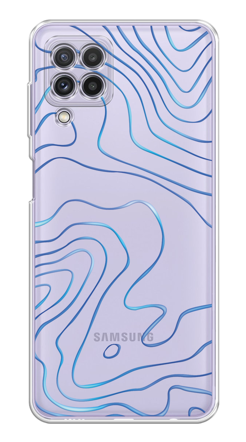 

Чехол на Samsung Galaxy A22/M22/M32 "Blue lines", Прозрачный;синий, 2103550-1