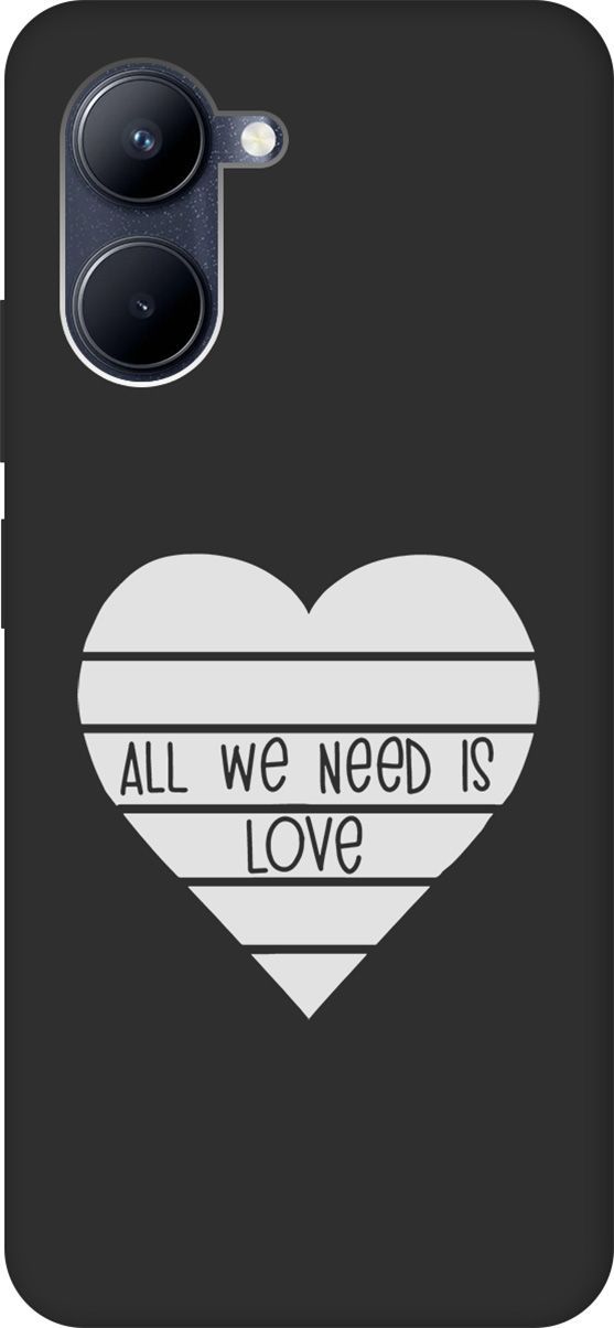 

Чехол на Realme C33 с 3D принтом "All We Need is Love W" черный, Черный;белый, 1575400