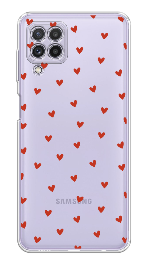 

Чехол на Samsung Galaxy A22/M22/M32 "Red hearts", Красный;прозрачный, 2103550-1