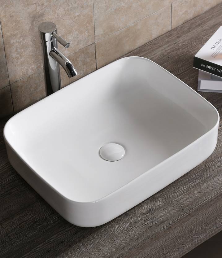 

Раковина накладная Cerutti SPA CR0084 белая прямоугольная 500*400*135, Белый, CR0084