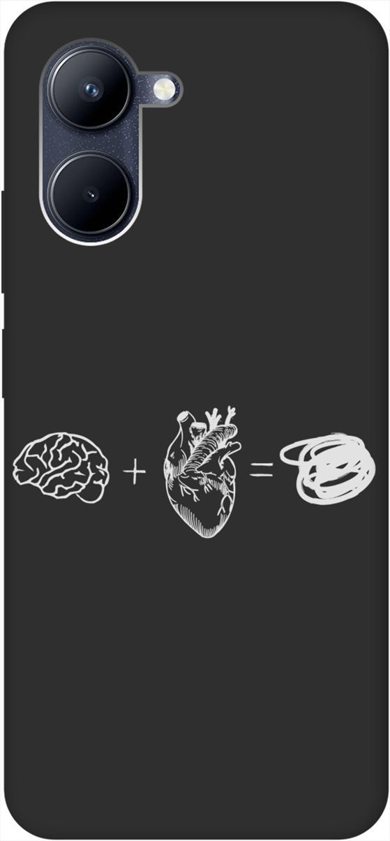 

Чехол на Realme C33 с 3D принтом "Brain Plus Heart W" черный, Черный;белый, 1575400