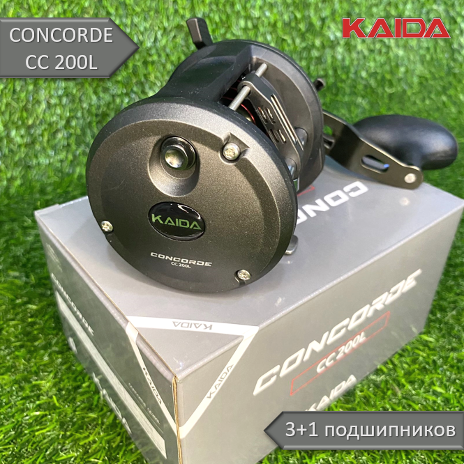 

Катушка мультипликаторная Kaida CONCORDE CC 200L, Серый, CONCORDE