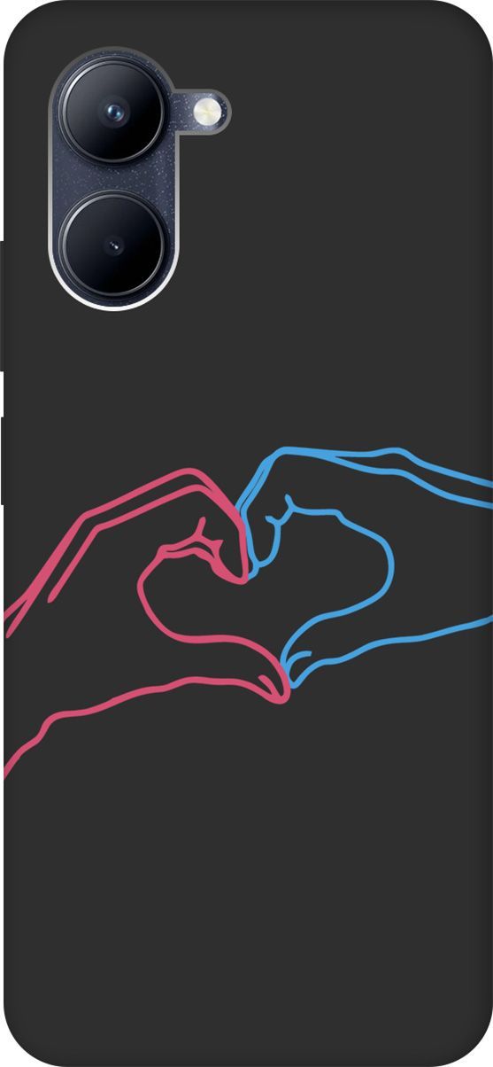 

Матовый Soft Touch Чехол на Realme C33 с 3D принтом "Fall in Love" черный, Черный;голубой, 1575300