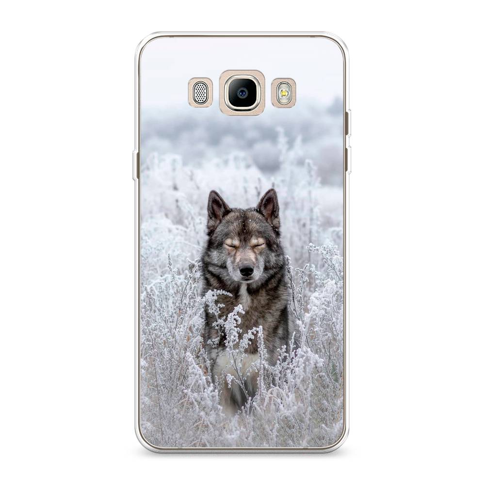 

Чехол Awog на Samsung Galaxy J7 2016 / Самсунг J7 2016 "Волк в поле", Белый;черный, 23050-1