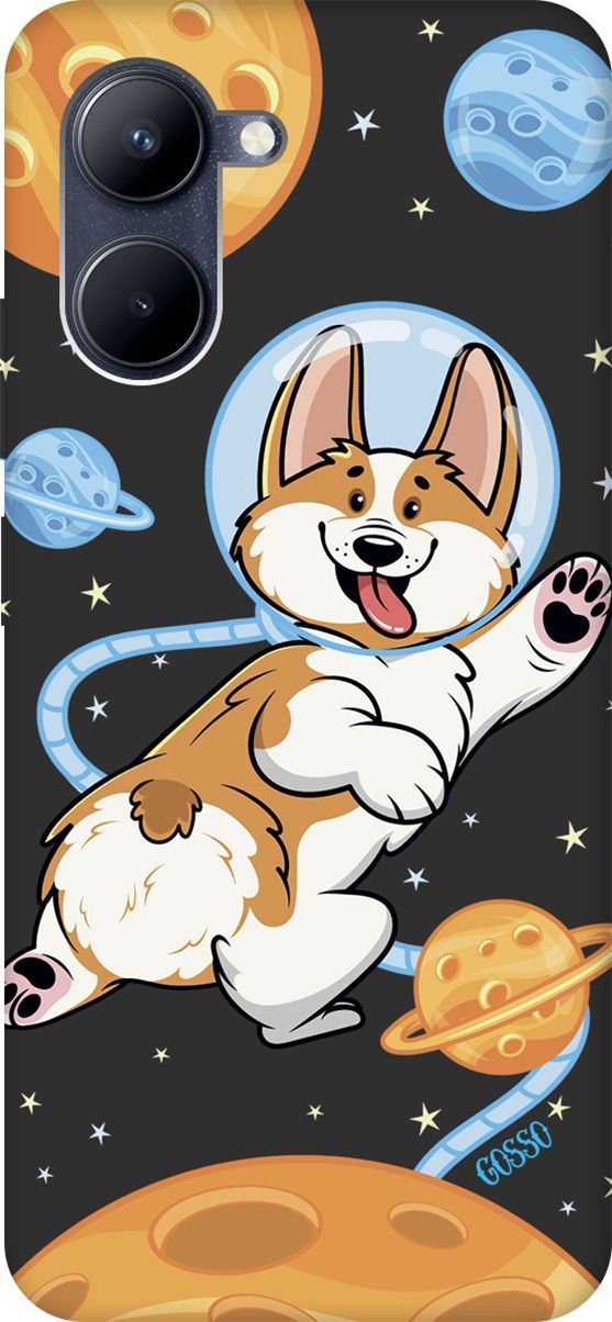 

Матовый Soft Touch Чехол на Realme C33 с 3D принтом "CosmoCorgi" черный, Черный;коричневый, 1575300