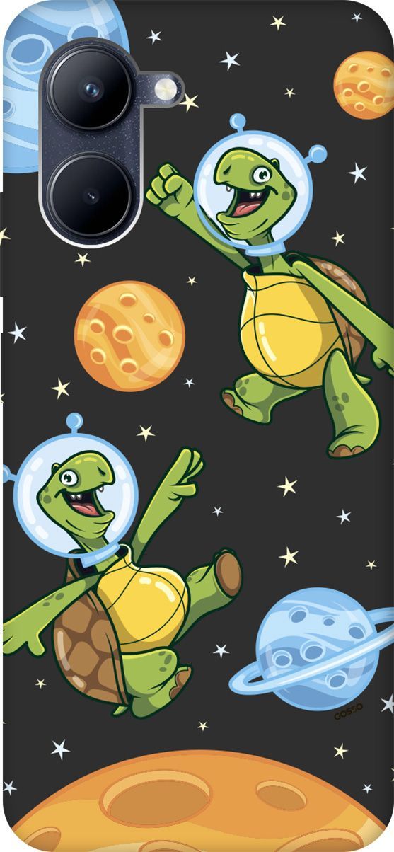 

Матовый Soft Touch Чехол на Realme C33 с 3D принтом "CosmoTurtles" черный, Черный;бежевый, 1575300