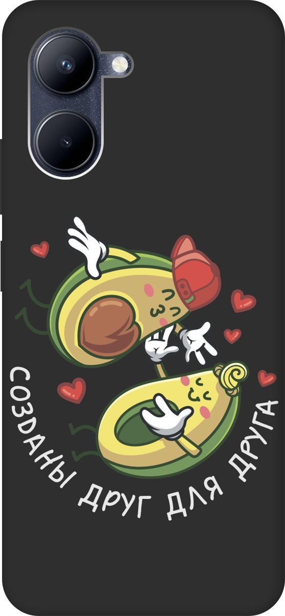 

Матовый Soft Touch Чехол на Realme C33 с 3D принтом "Avo-Love" черный, Черный;желтый, 1575300