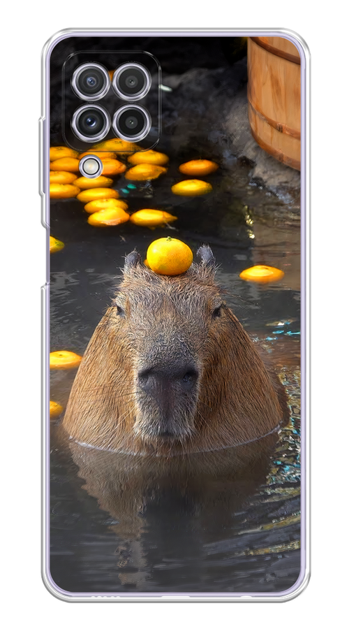 

Чехол на Samsung Galaxy A22/M22/M32 "Капибара отдыхает", Коричневый;оранжевый;серый, 2103550-1