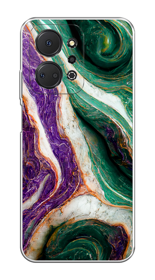 

Чехол на Honor X7A/X7A Plus "Фиолетово-зеленый мрамор", Зеленый;фиолетовый, 6120650-1