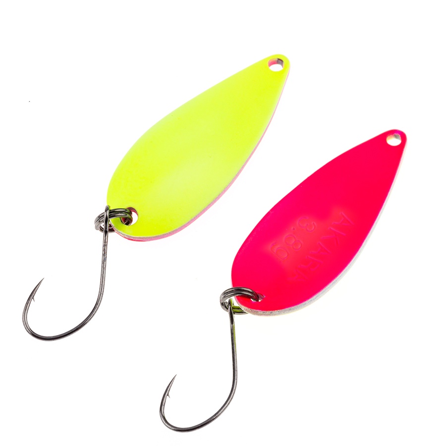 

Блесна колебалка Akara Trout Time Megami 35 3,8 гр. 64, Желтый;розовый, Trout Time Megami