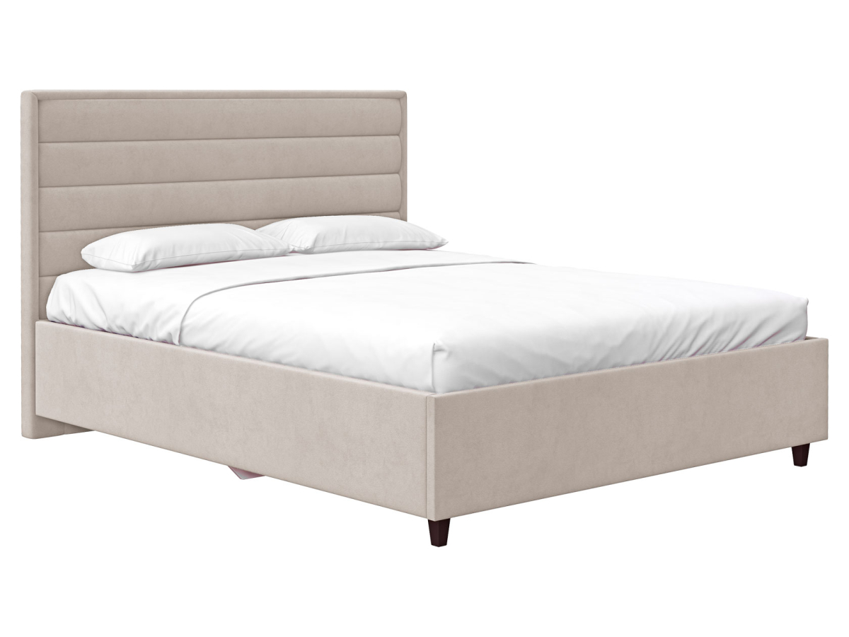 

Кровать Первый Мебельный Карла Кремовый, велюр 180х200 см, с подъемным механизмом, Бежевый, Карла 54007