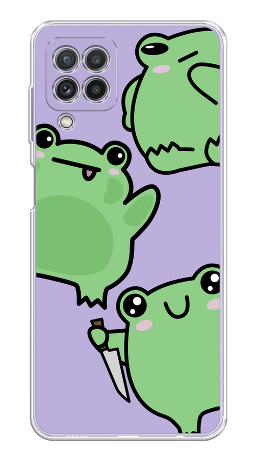 

Чехол на Samsung Galaxy A22/M22/M32 "Опасные лягушата", Фиолетовый;зеленый;черный, 2103550-1