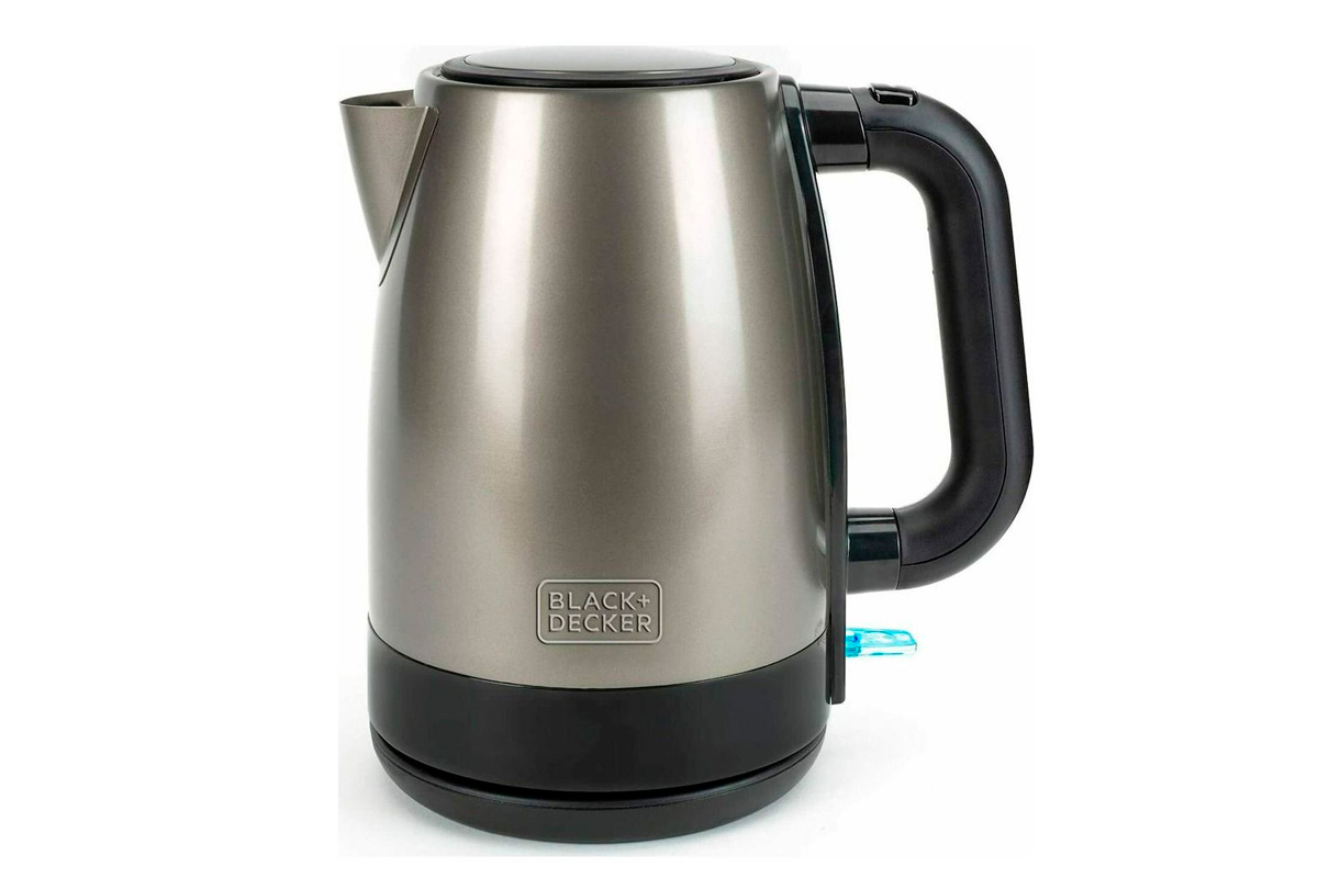 Чайник электрический Black+Decker BXKE2201E 1.7 л коричневый, серебристый флешка netac u352 64gb usb 2 0 серебристый коричневый nt03u352n 064g 20pn