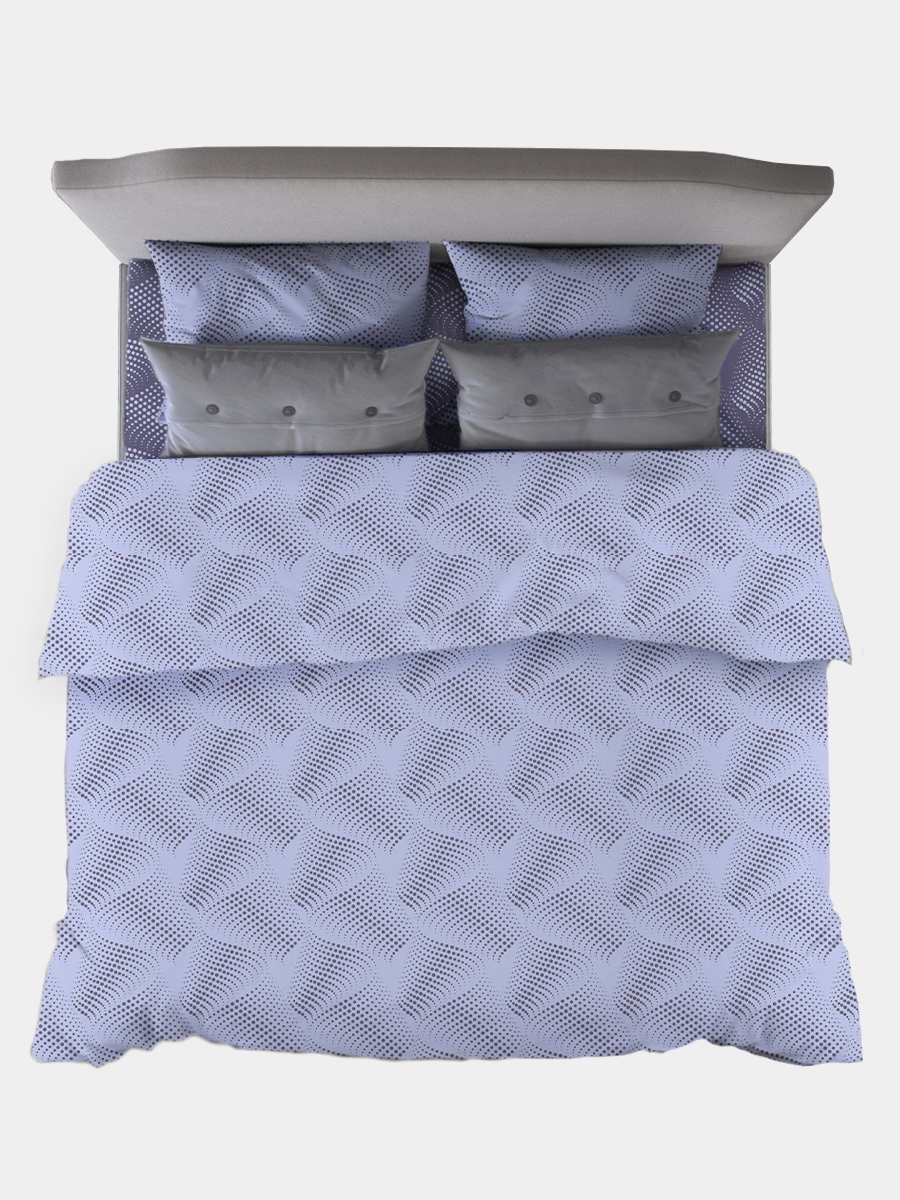 фото Комплект постельного белья 1,5-спальный (с 1 нав. 50х70) galtex иллюзия лавандовый