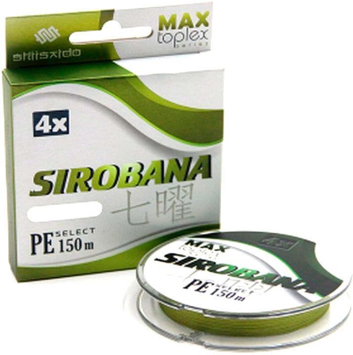 Шнур плетеный Shii Saido Sirobana 4X, L-150 м, d-0,405 мм, test-20,39 кг, olive/10/