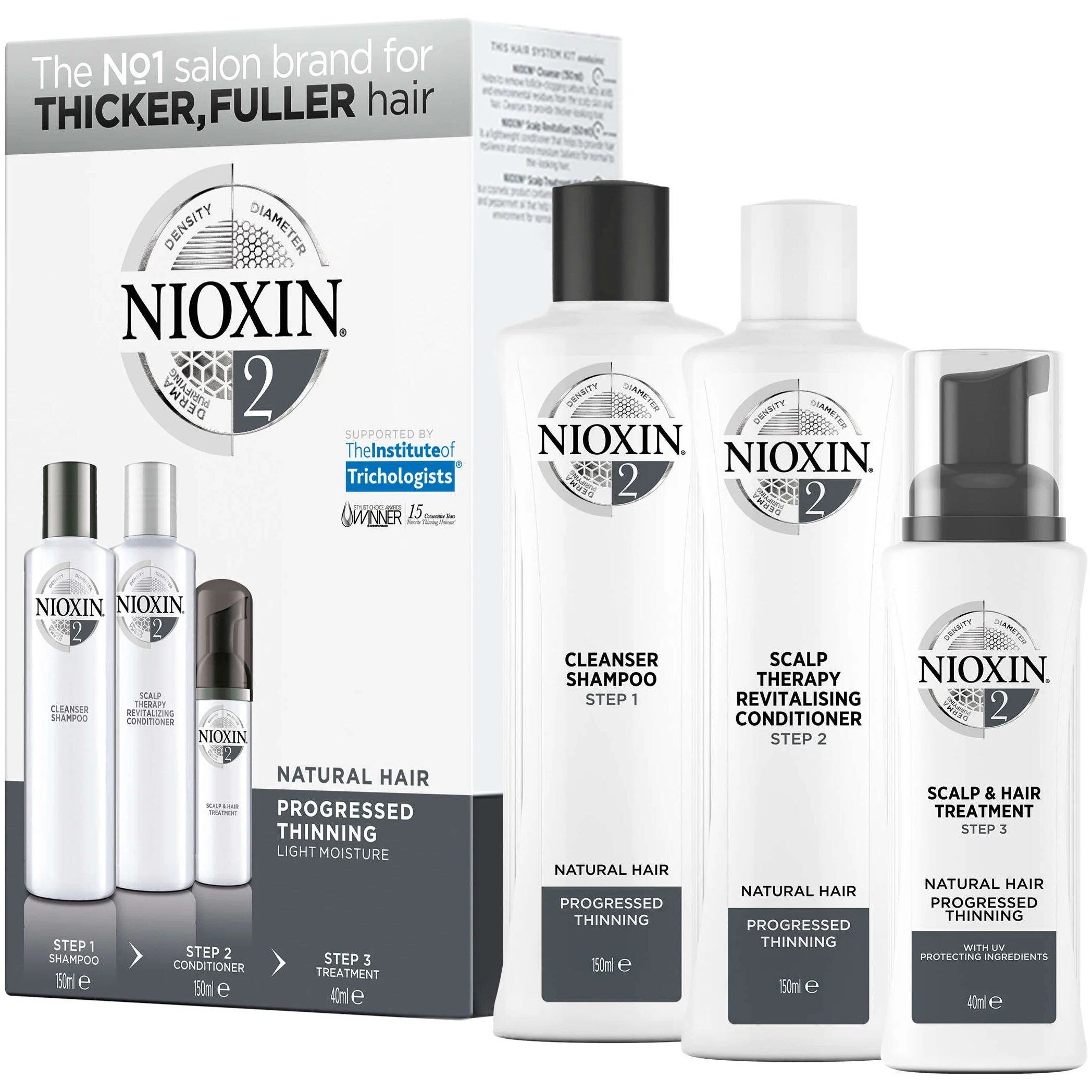 Подарочный набор Nioxin System 2 150мл+150мл+40мл nioxin cleanser system 5 очищающий шампунь система 5 300 мл