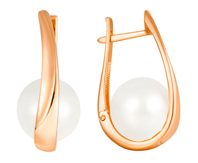 

Серьги из красного золота с жемчугом Примаэксклюзив SL8502, SL8502