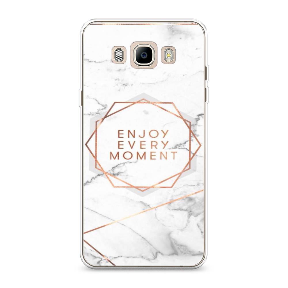 

Чехол Awog на Samsung Galaxy J7 2016 / Самсунг J7 2016 "Enjoy every moment мрамор", Белый;розовый;серый, 23050-7