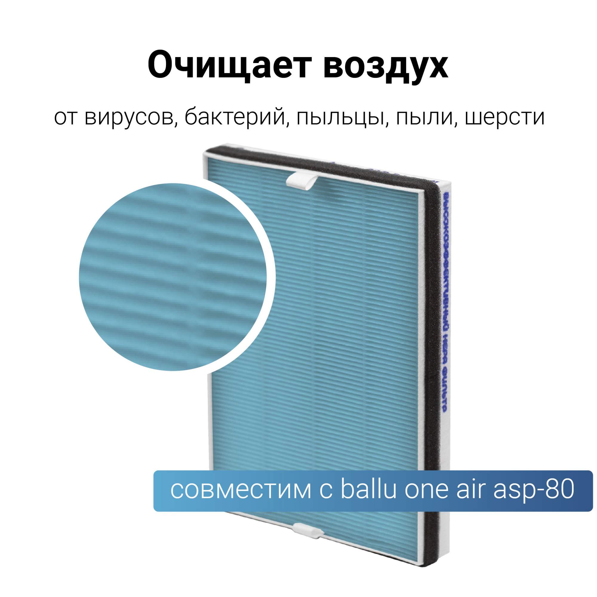 

Фильтр Cleanera OneAir ASP-80, Голубой, OneAir ASP-80