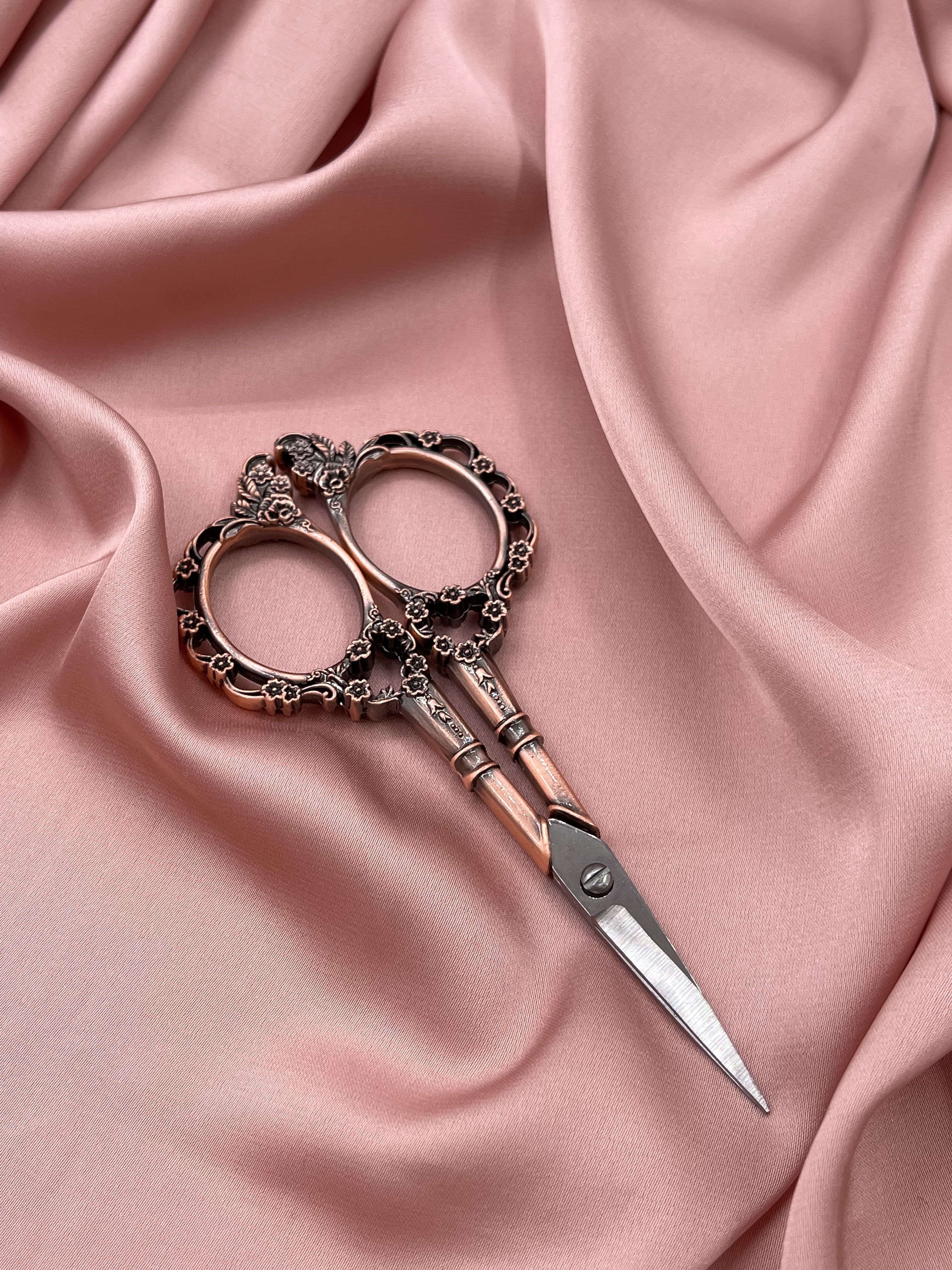 Ножницы для рукоделия Bouton Ажурные розовый, бронзовый цвет