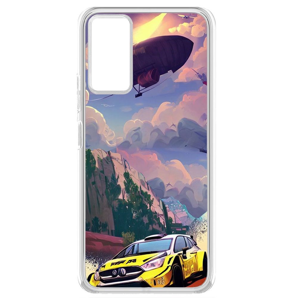 

Чехол-накладка Krutoff Clear Case Гонка для TECNO Pova 2, Прозрачный