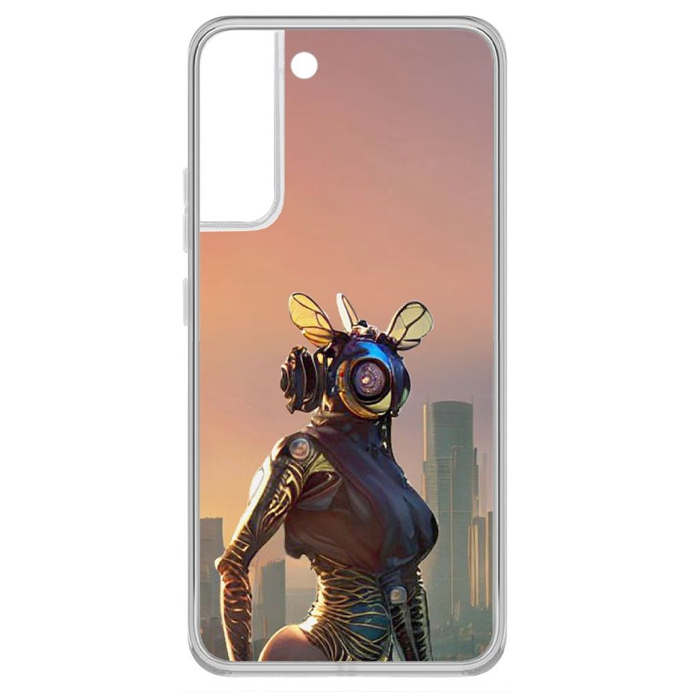 

Чехол-накладка Krutoff Clear Case Женщина-киберпчела для Samsung Galaxy S22+
