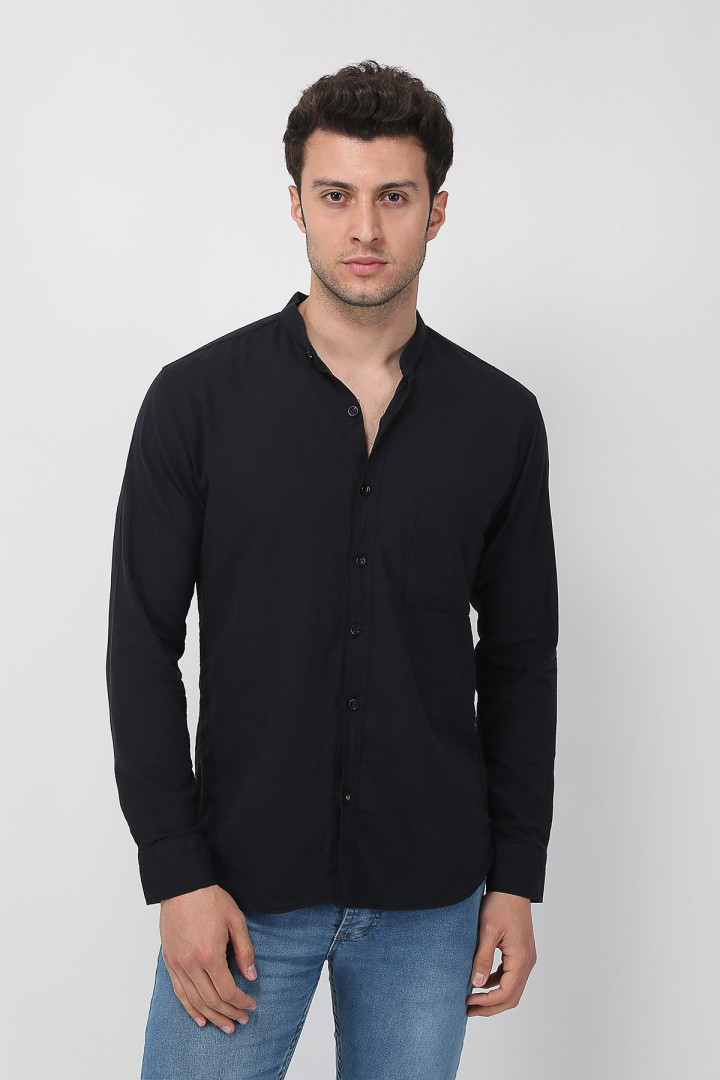 

Рубашка мужская Terapi Giyim 25514 черная 2XL (товары доставляются из-за рубежа), Черный, 25514