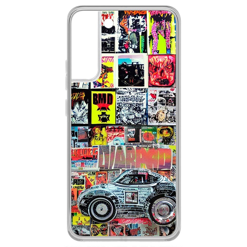 

Чехол-накладка Krutoff Clear Case Автопамфлет для Samsung Galaxy S22+, Прозрачный