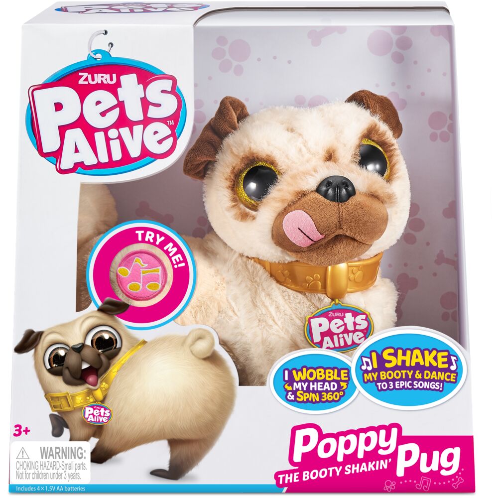 Интерактивная игрушка Zuru Pets Alive Мопс 9521 интерактивная игрушка zuru pets alive анимированный щенок