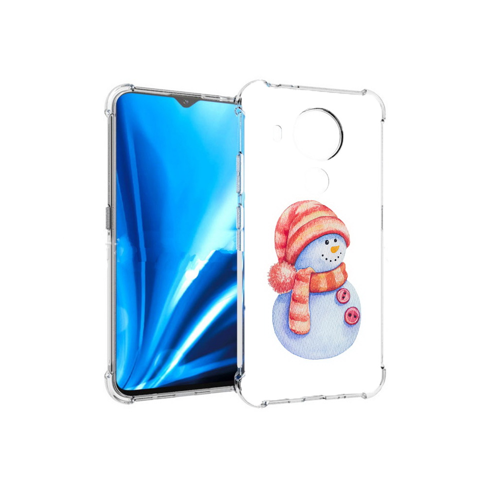 

Чехол MyPads Tocco для Nokia 5.4 Веселый снеговик (PT156621.100.44), Прозрачный, Tocco