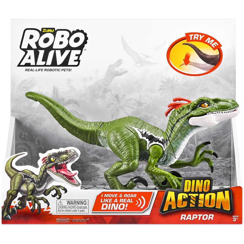 Интерактивная игрушка Zuru RoboAlive Раптор 7172 игрушка zuru robo alive dino fossil find series 2