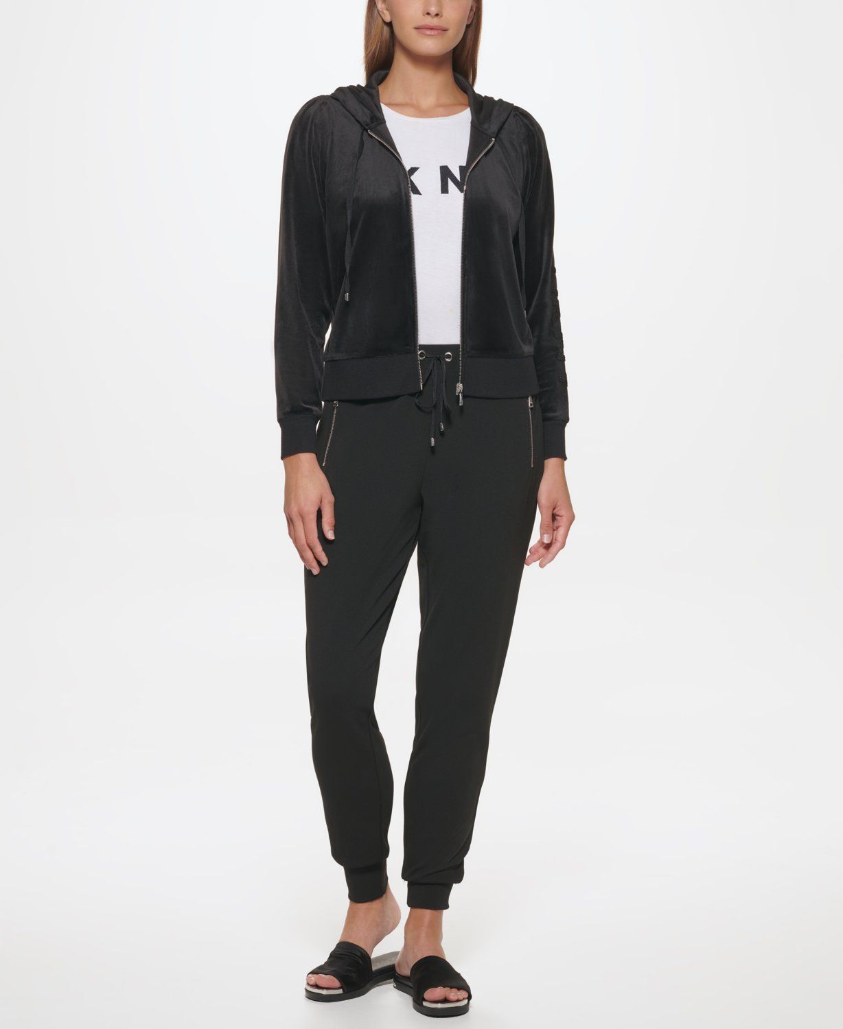 

Толстовка женская DKNY P1MRVKOM черная S, P1MRVKOM