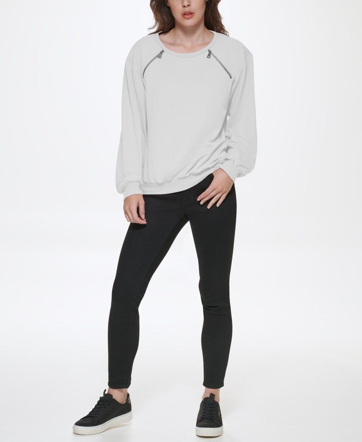

Свитшот женский DKNY P1GH7KGD белый M, P1GH7KGD