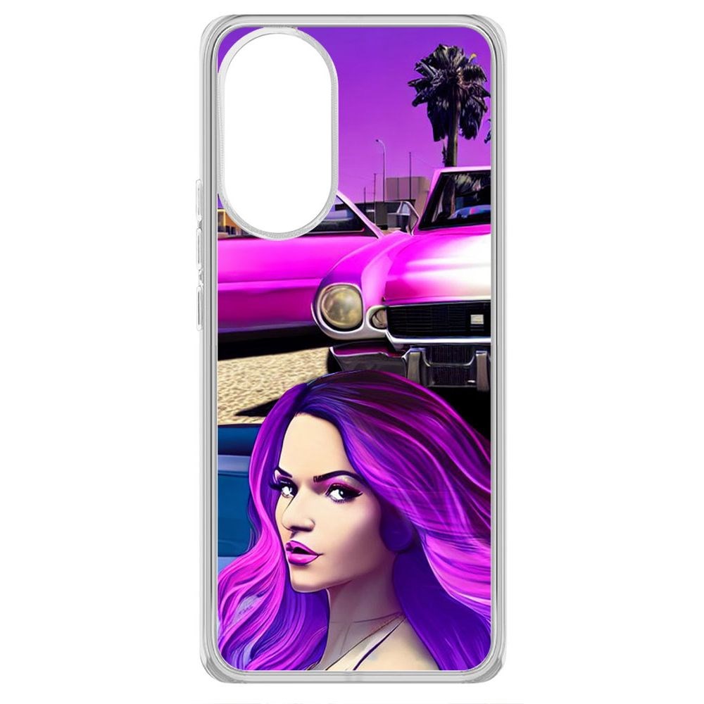 

Чехол-накладка Krutoff Clear Case Жизнь в розовом для Honor 50