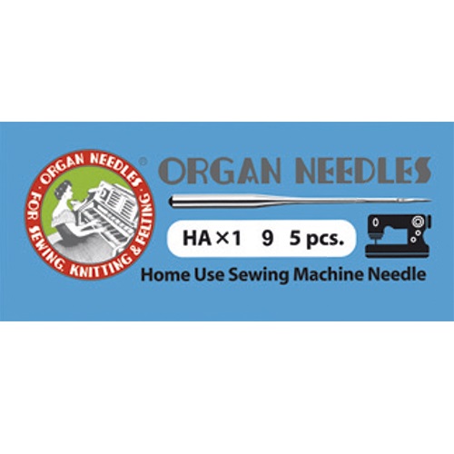 Иглы для бытовых швейных машин ORGAN универсальные №65 HA 1/9, уп.5 игл (мягкая уп.) иглы для бытовых швейных машин универсальные 70 100 5 шт